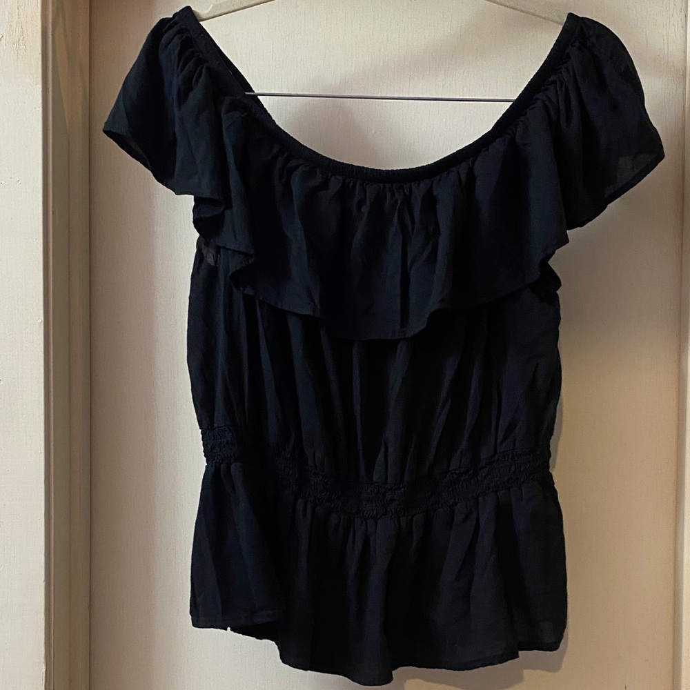 Old Navy Black Off-Shoulder Blouse size XL